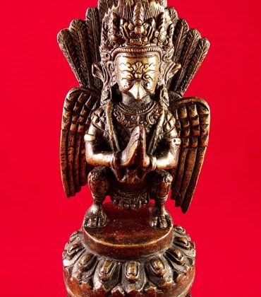 statuette de garuda en bronze tibétain