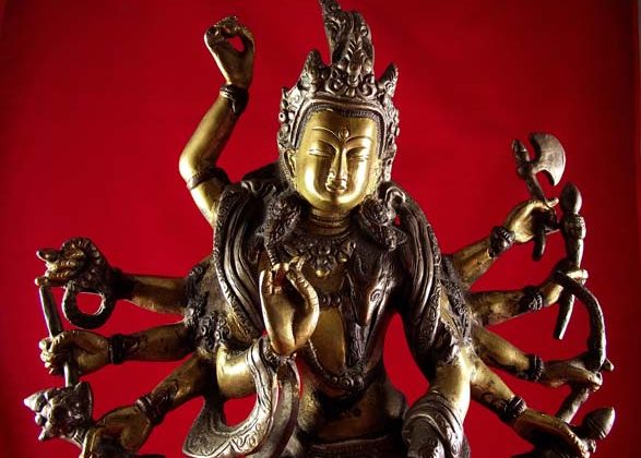statue de dakini du tibet en bronze