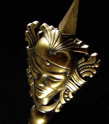 dague rituelle phurba en acier et bronze