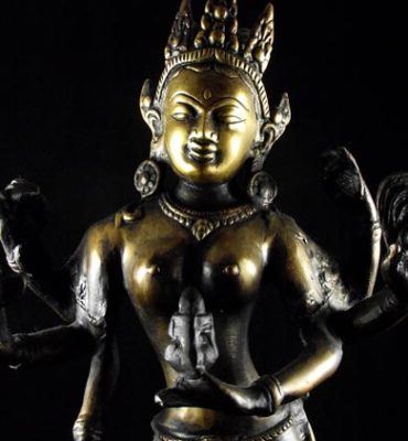statue de vasudhara népal bronze