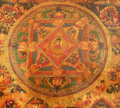 peinture tibétaine thangka mandala