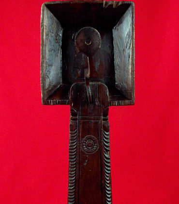 râpe indienne à coco bois ancienne