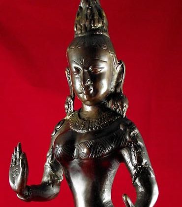 statue de sri minakshi devi indienne bronze