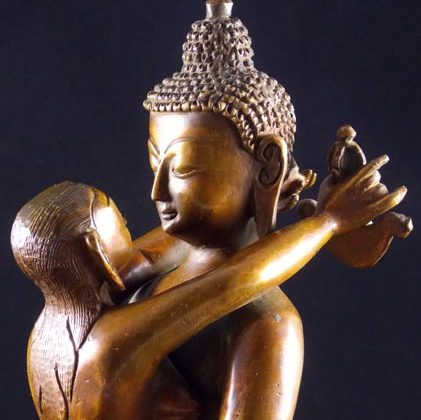 statue du bouddha samantabhadra en yab yum