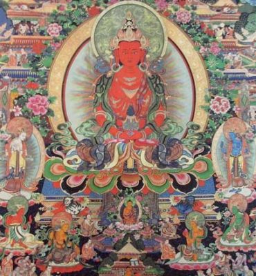 thangka tibétain amitayus peinture
