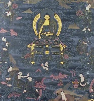 thangka nagthang du bouddha shakyamuni peinture tibet