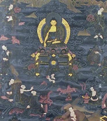 thangka nagthang du bouddha shakyamuni peinture tibet