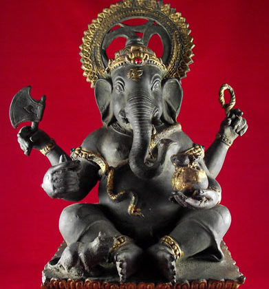 ganesh khmer statue en bronze