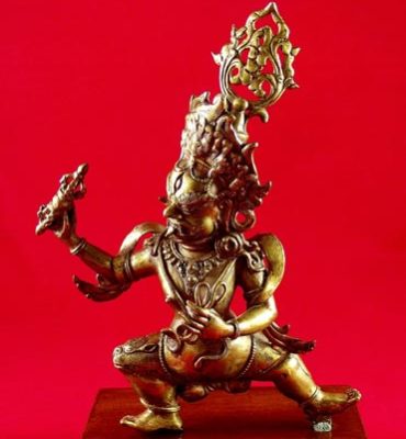 statuette de vajrapani courroucé tibet