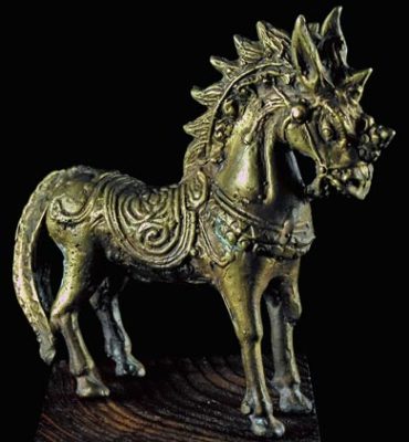 statuette de cheval du vent tibétain lungta