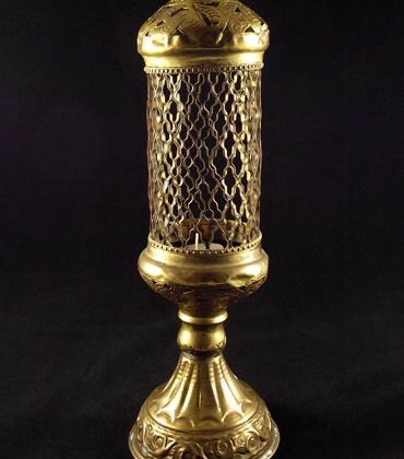 lanterne ajourée en laiton indienne