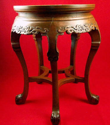 sellette chinoise marbre et bois