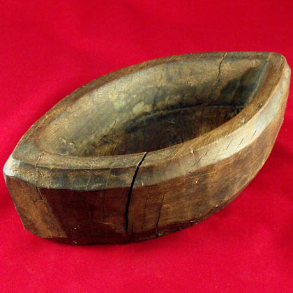 mortier indien en teck