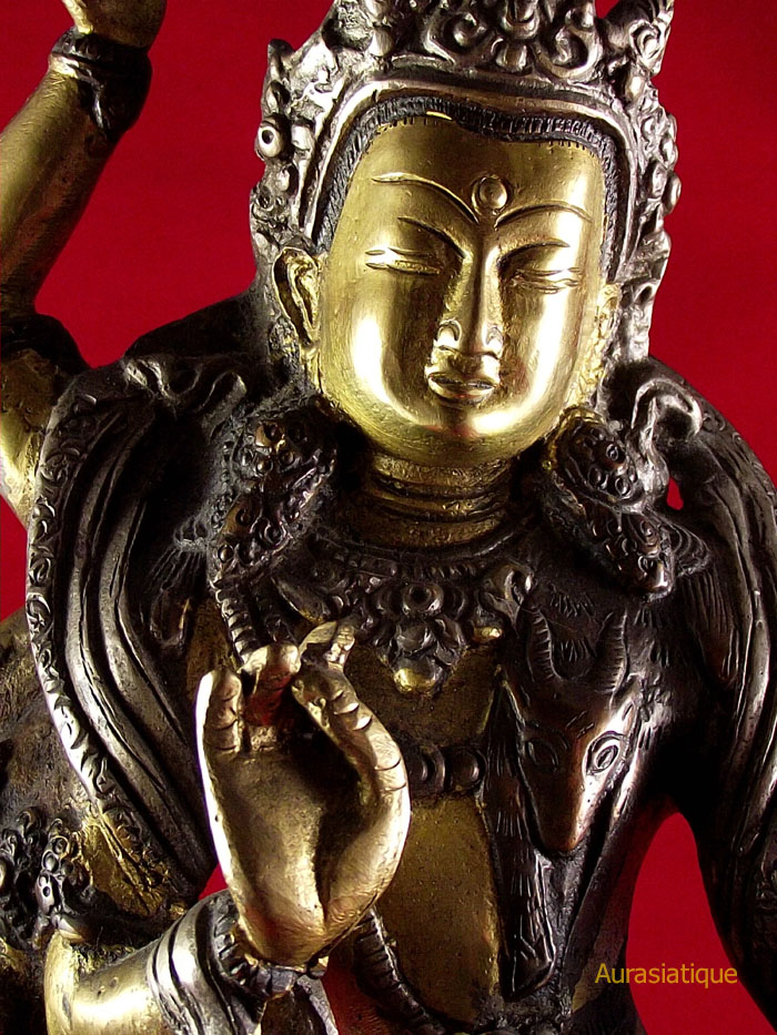 statue tibétaine de dakini en bronze