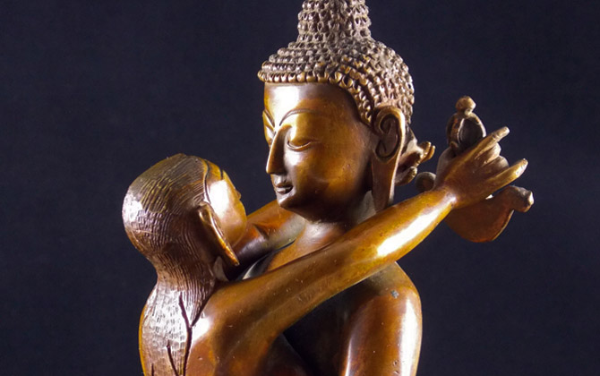 adi bouddha statue en bronze