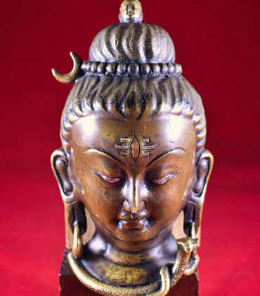 masque de shiva en bronze