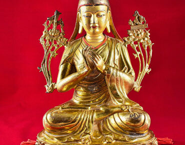 statue tibetaine de djé tsongkhapa