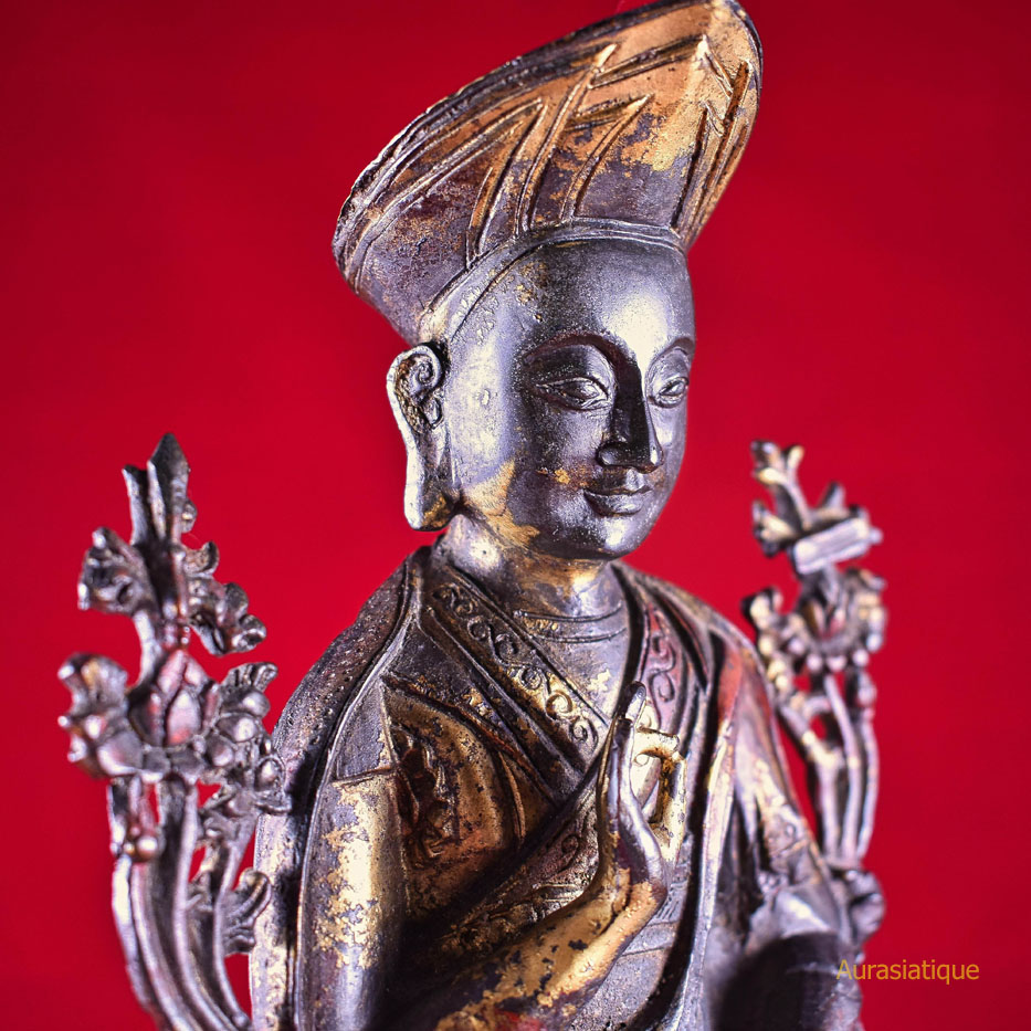 statue de rolpai dorje troisieme changkya hutuktu tibet vue détail de côté