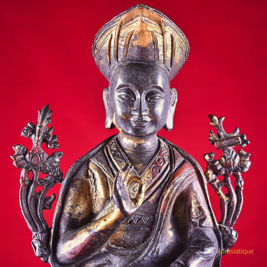 statue de rolpai dorje troisieme changkya hutuktu tibet vue détail de face