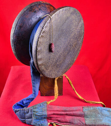 grand tambour tantrique damaru et chopen tibet bouddhisme