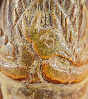 corne rituelle tibétaine thun-rwa à patine claire