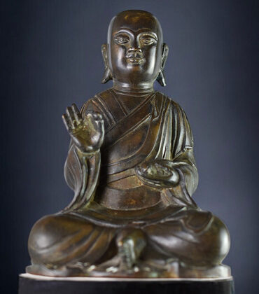 statue chinoise de l'Arhat Bakula