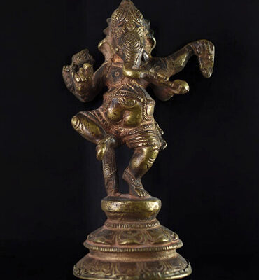 statuette murthi de ganesha dansant