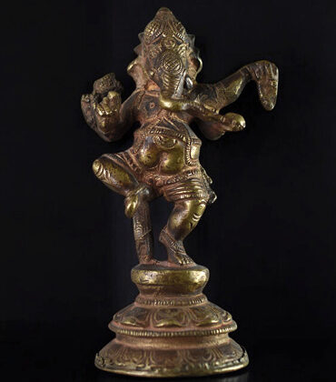 statuette murthi de ganesha dansant