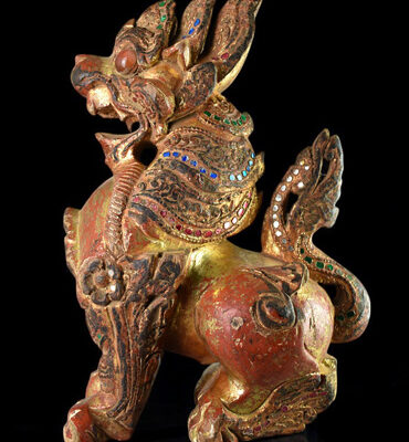 statue lion chinthe birman