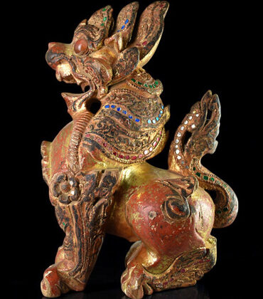 statue lion chinthe birman